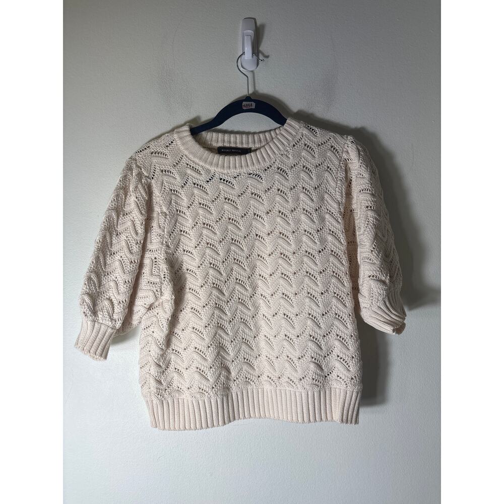 Magali Pascal Crewam Wavy Knit Sweater Sz XS